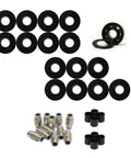 Revision Asphalt Pro Outdoor Roller Hockey Wheels 76 80 Durometer Blue 90A with Hybrid Ceramic Bearings Kit 8 Pack
