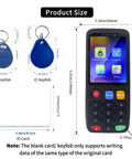 All In One RFID Reader Writer For Access Control Systems, Multi Frequency Copier For 125KHz To 13.56MHz IC Cards And Fobs, with screen and keypad