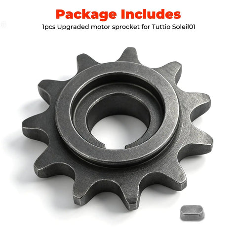 Beefed-Up Motor Sprocket For Tuttio Soleil01 Electric Dirt Bike, Steel Drive Sprocket Replacement Part For Chain Drive Motor System, Improves Power Transfer And Safety On Tutto Tutti Models