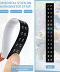 Six Pack Horizontal Stick On Thermometer Strips With Dope Digital Temperature Display For Fermenting Brewing Wine Beer Kombucha And Aquariums 64-93 F (18-34 C) Adhesive Sticker Easy To Paste For Fresh Or Ferment Use, black adhesive strip