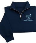 Personalized Pharmacist Quarter Zip Sweatshirt With Embroidered Name And Credentials, Rx Pullover For Pharmacy Tech Or Student