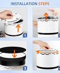 Installation steps for Replacement 3 In 1 H13 True HEPA And Activated Carbon Filter For LV H132 Air Purifier 2 Pack
