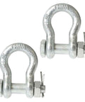Beefy 1-1/4 Inch Galvanized Bolt Type Anchor Shackles Two Pack 12 Ton Capacity For Heavy Duty Lifting And Towing Great For Rigging Slings And Recovery