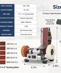 Robust Mini Belt Sander And Electric Grinder With 7 Adjustable Speeds Heavy Duty Bench Grinder For Knife Sharpening Metal Woodworking Diy Gear Kickass Anti Vibration Base measuring 7 inches tall and 4.3 inches wide.