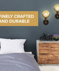 Bedroom with Industrial Rustic Wall Sconce Lamp With Wall Mount Dope Retro Vertical Lighting PAR36 Aircraft Beam Headlight