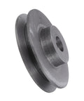 Heavy Duty Single Groove Cast Iron V Belt Pulley With 100mm Outer Diameter And 6mm Keyway for compressor shafts, showing side view.