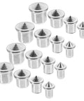 Pro Grade Dowel Centering Pins For Woodworking Center Transfer Plugs For Precise Hole Alignment set silver metal spikes