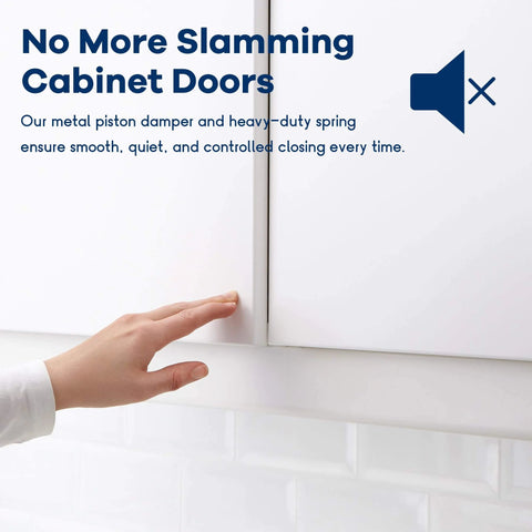 Hand closing cabinet with 40 Pack Three Quarter Inch Full Overlay Face Frame Soft Close Hidden Cabinet Hinges With Screws, 105 Degree 3D Adjustable Clip On Plate, Concealed Kitchen Cupboard Door Hinges For Quiet, Smooth, Easy Install.