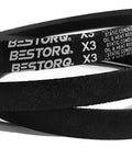 C81 Classic Wrapped Rubber V Belt X3 Fabric Wrapped For High Performance Machinery, Black, 85 Inch Outside Circumference, Pack Of 2