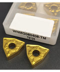 Top Rated 10 Pcs Carbide Turning Indexable Inserts For External Lathe Tools includes WNMG080408 with T9125 material, showing two inserts in yellow.