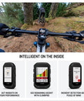 Rugged Mountain Bike GPS Computer With Preloaded Full Color Trail Maps And Advanced Performance Tracking on bike handlebar.