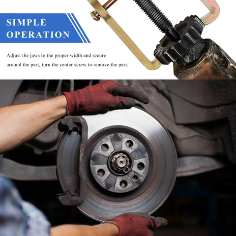 Mechanic using 4 Inch Two Jaw Gear Puller For Flywheels Bearings And Pulleys Heavy Duty Adjustable Carbon Steel Puller