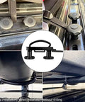 Image showing Universal Roof Rack U Bolt Clamps And Stainless Steel U Brackets Installation Kit for cars and trucks with 85mm width.
