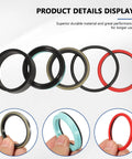 Heavy Duty Hydraulic Cylinder Seal Kit for Loader Lifting Cylinders Compatible With 7106 7108 7308 Case IH L130 Front Loader OEM 9600670 9600669 Replacement Seals, shown with detailed view of colorful seals.