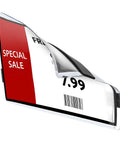 Heavy Duty Magnetic Pallet Rack Sign Holder, 25 Pack Vinyl Label Sleeve With Side Opening displaying a price tag.