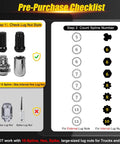 Heavy Duty Must Have Locking Lug Nut Master Key Set 16 Piece For Spline And Star Style Lug Nuts With Five Six Seven Twelve Spline Keys