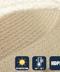 Close-up of Butter Cream 10 Ft By 13 Ft Sun Shade Sail UV Blocking For Backyard Deck Patio Garden And Outdoor Spaces Breathable HDPE