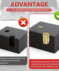 Heat Set Threaded Inserts Kit Brass Knurled For Plastic And 3D Printing Components M2 To M6 Size Range, 400 Pieces image showing comparison of insert installation.