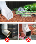 Keep Those Darn Critters Out With This 3X4 Inch Gutter Downspout Extension And Removable Grid Type A Rodent Guard attached to drain.