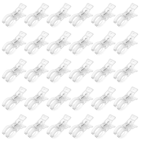 Heavy Duty 30 Pack Clear Balloon Arch Clips Kit With Invisible Spring Clamps For Weddings Parties And Beach Towels Holding Backdrops Quilts Photography Props securely without ruining your vibe, clear ABS clips