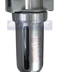 Desiccant Air Dryer For Compressed Air With Beads Quarter Inch NPT Inlet And Outlet, Clear Polycarbonate Bowl, 150 PSI Max