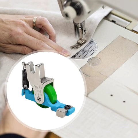 Invisible Zipper Presser Foot With Roller Wheel For Smooth Fabric Feeding And Sewing Seam Guide For Industrial Sewing Machines Tough As Nails Durable Steel Construction Great For Denim Leather And Heavy Duty Projects, on sewing machine