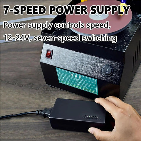 7-speed power supply for Rugged Benchtop Electric Sander And Water Cooled Knife Sharpener controls speed and performance.