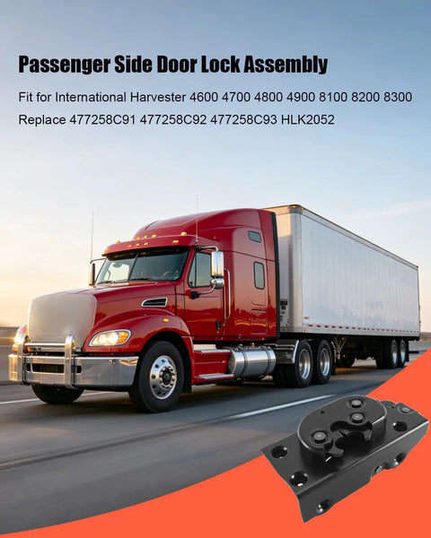 Passenger Side Door Latch Assembly For Heavy Duty Trucks 4600 4700 4800, black mechanical lock replacement