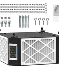 Air Filtration System For Woodworking With Built In Ionizer And 1350 CFM Hanging Dust Collector with remote and chains