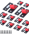 Ultra Thin Magnetic Cabinet Catch Set 12 Pack Stick On Drawer Magnets And Cabinet Latch Closures with screws visible