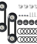 Universal Car Bumper Quick Release Kit with 4 tabs, 12 O-ring fasteners, screws, made from high-strength aluminum alloy