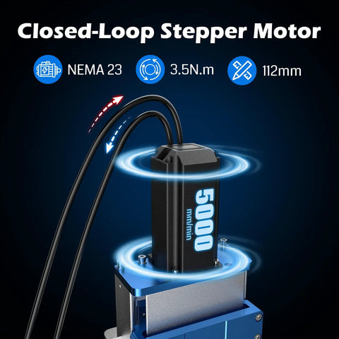 Z-Axis Assembly Kit Upgrade For PROVerXL 4X4 CNC Machine With NEMA23 Closed-Loop Stepper Motor And 65mm Spindle Motor Holder For Compact Router Or Trim Router, NEMA23 112mm