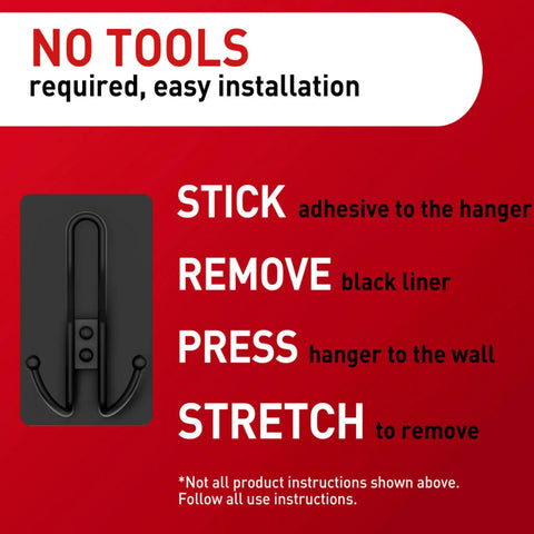 Super Tough X Large Matte Black Triple Hooks For Walls And Doors Damage Free Holds Ten Pounds Each Zero Fuss Quick Peel Stick Setup Keeps Your Room Legit Organized And Totally Secure All Week