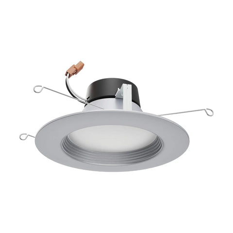 Color Selectable LED Downlight Retrofit 9 Watt 5 To 6 Inch Dimmable 120 Volt Brushed Nickel Finish Ideal For Industrial And Commercial Spaces Pack Of 8