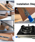 Installation steps for Premium Heavy Duty Ball Bearing Drawer Slides Dual Pack showing how to install on cabinets.