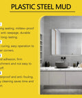 No Sweat Quick Dry Heavy Duty Ceramic Sealant For Bathroom Kitchen Window Door Repair Fast Curing waterproof filler in a modern bathroom setting.