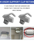 2 Pack Sun Visor Clip Replacement For Honda Civic CRV Acura TSX RSX Gray Car Visor Clip Retainer Hook Bracket Holder 88217S04003ZA