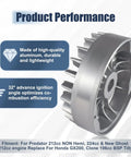 Aluminum Flywheel Upgrade For Predator 212cc And 224cc Non Hemi Engines, Honda GX200 GX160 Fitment, side view.