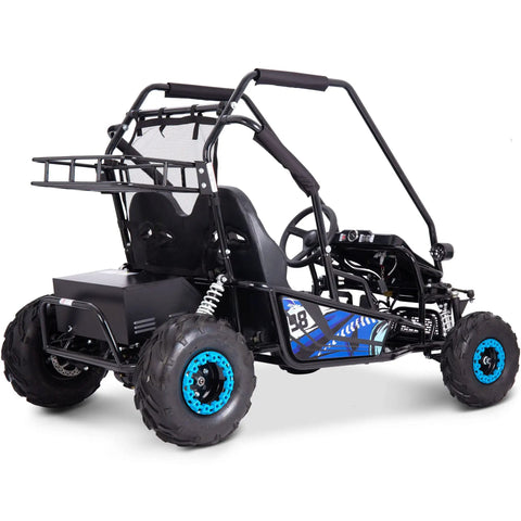 Rear view of Mud XL 60V 2000W Electric Go Kart With Front And Rear Suspension Two Seat Off Road ATV Style Fun for Teens and Kids