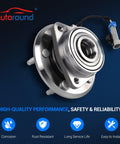 Front Wheel Hub Assembly 5-Lug with ABS for Chevy Equinox 07-09, Captiva Sport 12-15, Saturn Vue 08-10, Pontiac Torrent 07-09, Suzuki XL-7 513276 Replacement Bearing and Hub, side view