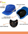 Baseball Bump Cap Hard Hat Helmet Five Pack Reflective Breathable Lightweight Worksite Ready Safety Cap with inner soft foam pad.
