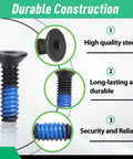 Close-up of a screw from 32 Pcs RMR Red Dot Screw Pack For Optics Ready Pistols And RMR Mounts 17 19 26 34 MOS Brownells Slides.
