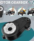 Beefed Up Torque High Speed Gearbox Upgrade Kit For Power Wheels Ride On Toys 24V, 35000 RPM Motor, shown with ride-on toys
