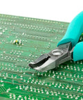5 Inch Angled Tip Cutter With Ergonomic Co Molded Grip For SMT Lead Trimming on circuit board, Durable Eremadium Tool Steel