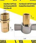 1-1/4 Inch Hydraulic Quick Disconnect Coupling Set With Wing Nut Sleeve Heavy Duty Brass NPT 1-1/4 Female 3000 PSI 80 GPM