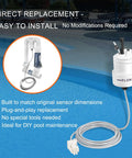 Tri Sensor Replacement For Pool Automation Systems With 12ft Cord 3 In 1 Flow Salt Level Water Temperature by pool edge