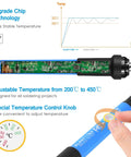 Close-up of 80W Portable Soldering Iron Kit With Upgraded LCD Display, Adjustable Temperature, Fast Heating Ceramic Core Features