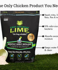 Lime Insect Deterrent 20Lb Outdoors Pest Barrier Natural Garden Repellent bag with scoop on grass