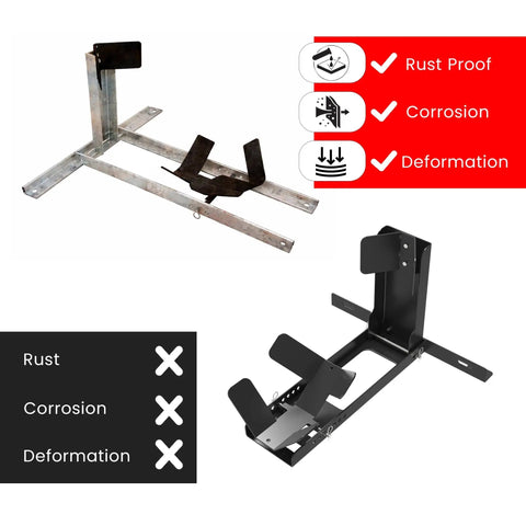Heavy Duty Universal Motorcycle Wheel Chock For Trailer Or Garage Use No Fuss Capable Of Handling 2000 Lbs Adjustable Foldable Stand