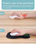 Ergonomic Mouse Pad With Wrist Rest Memory Foam For Computer, Home Office And Gaming, Non Slip Base, Dense Surface For Precise Tracking